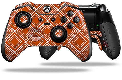 Wavey Burnt Orange - Decal Style Skin fits Microsoft XBOX One ELITE Wireless Controller -CONTROLLER NOT INCLUDED-