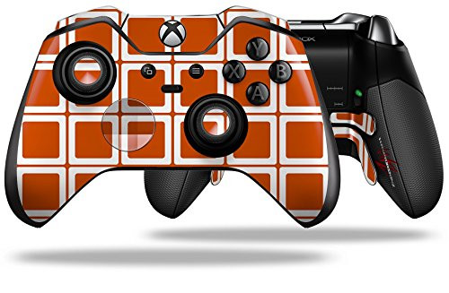 Squared Burnt Orange - Decal Style Skin fits Microsoft XBOX One ELITE Wireless Controller -CONTROLLER NOT INCLUDED-