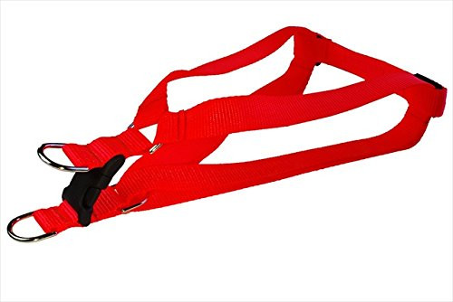 FlyFree Nylon Webbing Dog Harness44- Neon Orange - Small