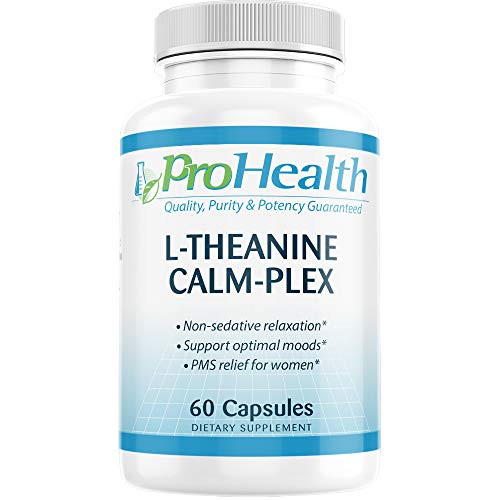 L-Theanine Calm-Plex with GABA and 5-HTP -Suntheanine- -100 mg- 60 Medium Capsules- by ProHealth L-Theanine Calm-Plex with GABA and 5-HTP -Suntheanine- -100 mg- 60 Medium Capsules- by ProHealth