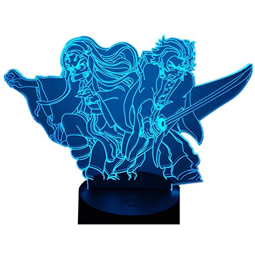 Demon slayer kimetsu no yaiba Nezuko Kamado lampada a led 3d per camera da letto manga luci notturne anime action figures lampara de noche / Luci notturne