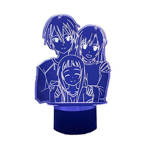 Anime Led Light Sword Art Online Figure Night Lamps for Bedroom Decor Night Light SAO Kirigaya Kazuto Table Lamp Yuuki Asuna Gift Anime Led Light Sword Art Online Figure Night Lamps for Bedroom Decor Night Light SAO Kirigaya Kazuto Table Lamp Yuuki Asuna Gift