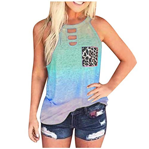 Kinsaiy Summer Tank Tops for Women-Womens Tie-Dye Leopard Pocket Sleeveless Tee Shirt Vest Top Loose Blouse Basic Shirt Kinsaiy Summer Tank Tops for Women-Womens Tie-Dye Leopard Pocket Sleeveless Tee Shirt Vest Top Loose Blouse Basic Shirt
