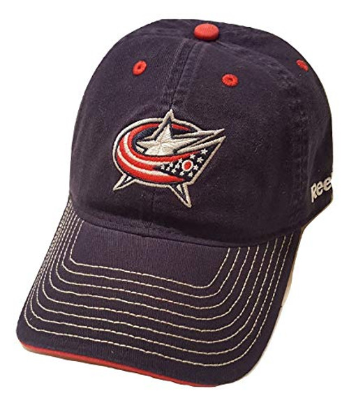 Reebok NHL Columbus Blue Jackets Hat Adjustable Slouch Cap Reebok NHL Columbus Blue Jackets Hat Adjustable Slouch Cap