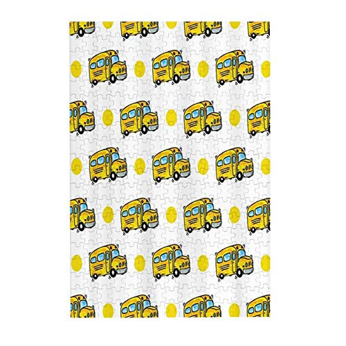 300 Pieces Jigsaw Puzzles for Adults- Intellectual Educational 10.2¡Á15 Inch Gaming Puzzle- School Bus Funny Puzzle Art