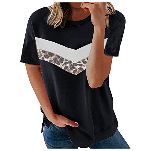 Aniywn Women's Casual Summer Short Sleeve Crewneck Shirts Tops Blouse Basic Striped Print Loose Tee T-Shirt Khaki Aniywn Women's Casual Summer Short Sleeve Crewneck Shirts Tops Blouse Basic Striped Print Loose Tee T-Shirt Khaki