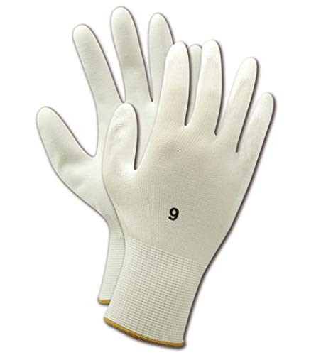 Magid Glove  and  Safety JPS2-6 Magid ROC JPS2 Polyurethane Palm Coated Gloves- 11- White - 6 -Pack of 12-