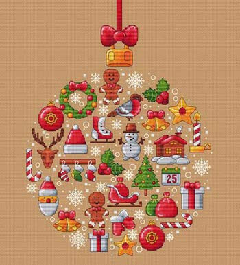 Boule De Noel Cross Stitch Chart