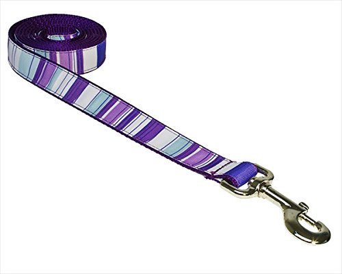 FlyFree STRIPE-PURPLE-MULTI4-L 6 ft. Stripe Dog Leash44- Purple - Large