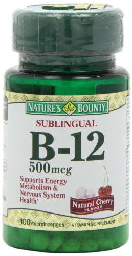 Nature's Bounty Vitamin B-12 500 mcg- 100 ea-Pack of 3-