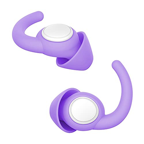 WUTAN Ear Plugs for Sleeping Noise Reduction Ear Plugs 2 Pairs Comfortable Silicone Ear Plug Sound Blocking Earplugs for Sleep Snoring Swimming Concert Musician Construction Shooting -Purple- WUTAN Ear Plugs for Sleeping Noise Reduction Ear Plugs 2 Pairs Comfortable Silicone Ear Plug Sound Blocking Earplugs for Sleep Snoring Swimming Concert Musician Construction Shooting -Purple-