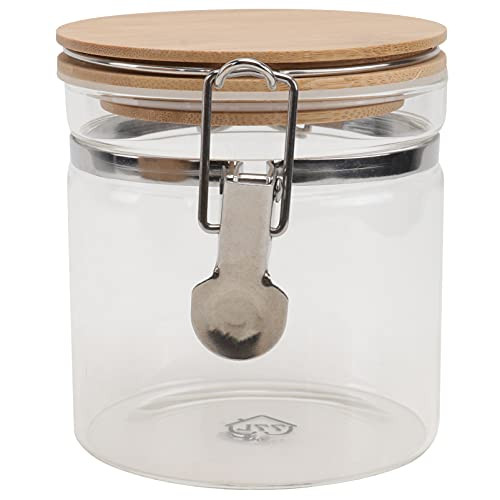 YARNOW Clear Glass Canister Food Storage Jar with Lids Airtight Storage Containers for Coffee Tea Sugar Cookies Dry Fruit Nuts