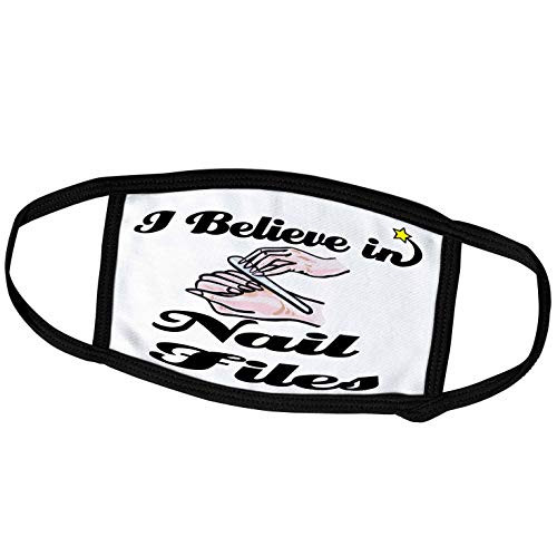 3dRose Dooni Designs I Believe in Designs - I Believe in Nail Files - Face Covers -fc_105383_3-