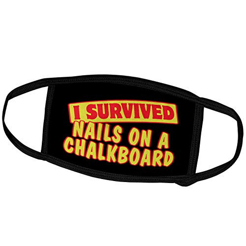 3dRose I Survived Nails On A Chalkboard Survial Pride and Humor Design - Face Covers -fc_118134_2-