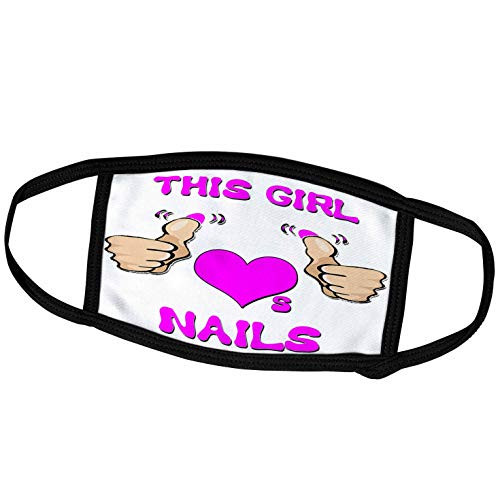 3dRose This Girl Loves Nails - Face Covers -fc_185758_2-