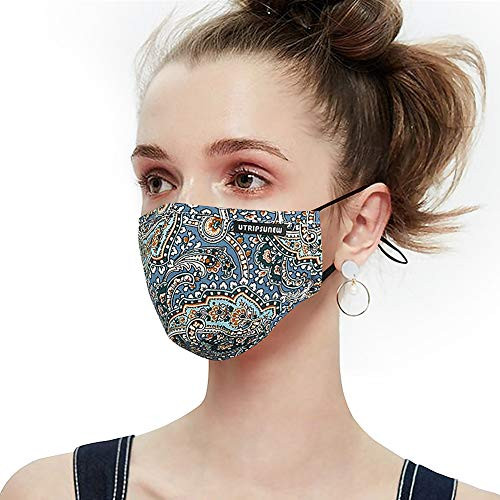 Anti Pollution Dust Mask Washable and Reusable PM2.5 Cotton Face Mouth Mask Protection from Flu Germ Pollen Allergy Respirator Mask (mask 3)