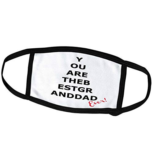 3dRose BrooklynMeme Sayings - You are The Best Grandfather Ever - Chart - Face Masks -fm_183541_3-