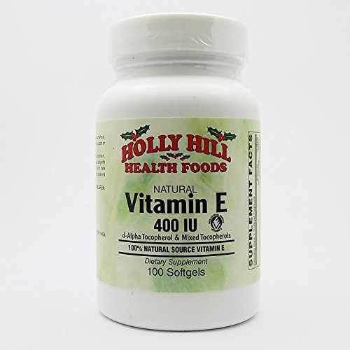 Holly Hill Health Foods- Vitamin E 400 IU- 100 Softgels