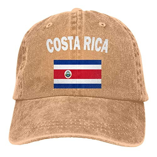 QNCNWI Costa Rica Flag Sports Denim Cap Adjustable Snapback Unisex Plain Baseball Cowboy Hat