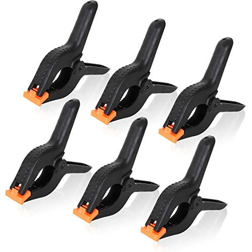 LANIAKEA 16 PCS Heavy Duty Clamps- 6 Inch Spring Clamps- Nylon Muslin Clamp- Photo Booth Backdrop Clips for Photo Background Support- Photography Studios- Home Improvement