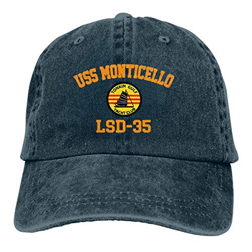 Sendyniu5 USS Monticello LSD-35 Denim Hats Baseball Cap Dad Hat