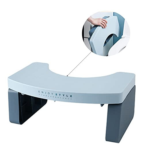 Poop Stool-Toilet Stool Squat Adult- Toilet Step Stool- Detachable Poop Stool- Bathroom Stool- Toilet Step Stool for Adults- Splicable Poop Stool- 7'' Height Squat Aid Stool -Blue-