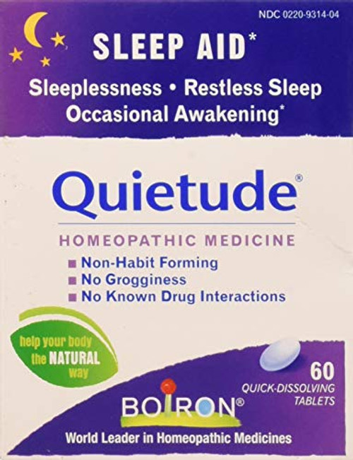 Boiron Quietude Homeopathic Medicine- Sleep Aid- 60 Count -Pack of 1- Boiron Quietude Homeopathic Medicine- Sleep Aid- 60 Count -Pack of 1-