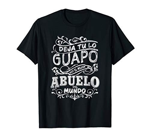 Mens Camiseta de Hombre Mejor Abuelo del Mundo para Dia del Padre T-Shirt
