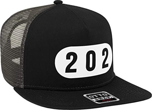 202 Washington DC Snapback Trucker Hat- Black/Charcoal Grey