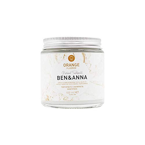 Ben  and  Anna Natural Orange with Flouride Toothpaste Jars 3.53 oz