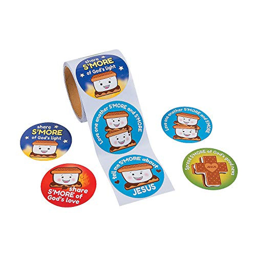 Fun Express - Jumbo Religious S'More Roll Stickers - Stationery - Stickers - Stickers - Roll - 1 Piece
