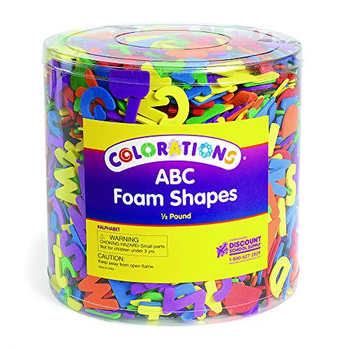 Colorations ABC Foam Shapes in a Bucket - 1/2 lb. (Item # ALPHABET)