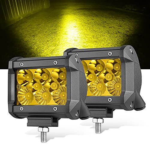 LED Pods- OFFROADTOWN 4 96W Amber LED Work Light Triple Row Yellow LED Fog Light Off Road Driving Light Spot Flood Combo Beam LED Light Bar for Truck ATV UTV SUV Boat Front Bumper LED Pods- OFFROADTOWN 4 96W Amber LED Work Light Triple Row Yellow LED Fog Light Off Road Driving Light Spot Flood Combo Beam LED Light Bar for Truck ATV UTV SUV Boat Front Bumper