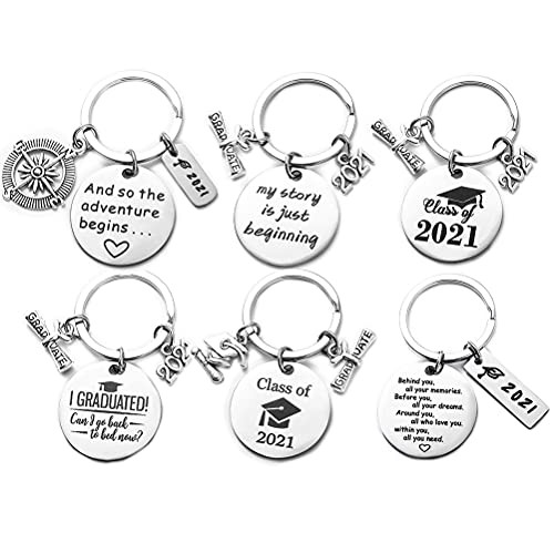 6 Pieces Graduation Party Supplies Class of 2021 Graduation Gifts Keychain Graduate Keychain for Him Her Women Key Chain Gift Men Jewelry High School College Senior Grad Gifts 6 Pieces Graduation Party Supplies Class of 2021 Graduation Gifts Keychain Graduate Keychain for Him Her Women Key Chain Gift Men Jewelry High School College Senior Grad Gifts