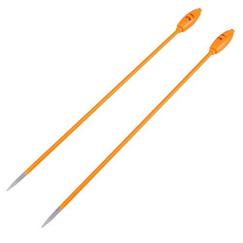 LED Knitting Needles- Light Up Crochet Hook Set- Single Point Straight Plastic LED Knitting Needles Knit Tool Accessory-NO.8-5MM--