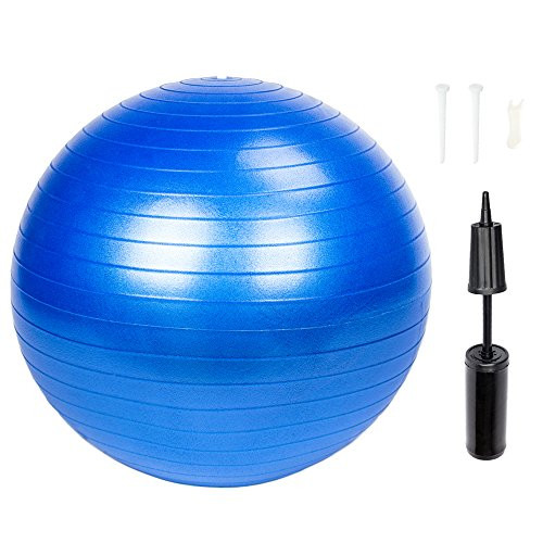 65cm Explosion-Proof Thicken Yoga Ball Smooth Surface for Gym and Household- Blue