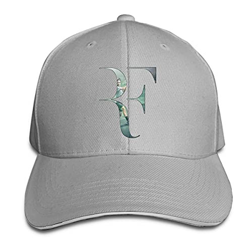 CUICAN Unisex Men's Women's Baseball Caps Print Fashion Roger Federer Classic Peake Hats Adjustable Gray