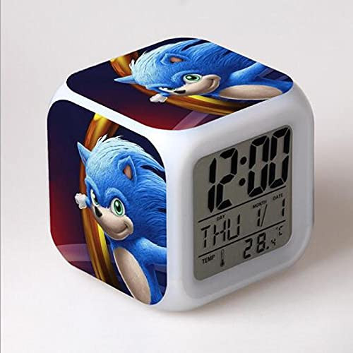 Sonic Clock Birthday Presents for The Children's Bedroom Tails Miles Watch Digital Clocks sonic2 The Hedgehog LED Alarm Clock