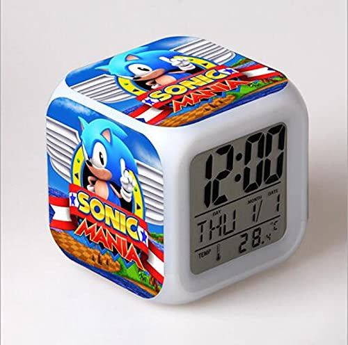 Sonic Clock Tails Miles Watch Digital Alarm Birthday Presents for The Children's Bedroom sonic2 The Hedgehog LED Alarm Clock