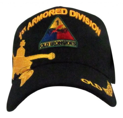 US Warriors U.S. Army 1st Armor Division Baseball Hat One Size Black