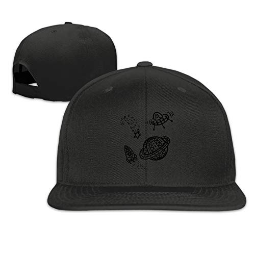 XIUAHSSkkk Martian Rocket Spaceship Traffic Unisex Flat Brim Baseball Cap Snapback Hat Sunscreen Trucker Dad caps Black