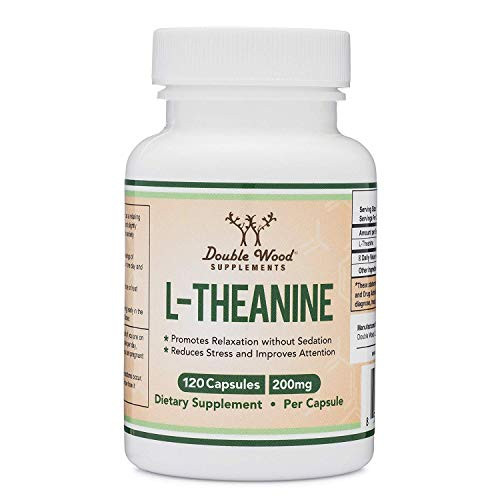 L-Theanine 200mg by Double Wood Supplements Naturally Reduce Stress- Promote Relaxation and Quality Sleep Soy Free- Gluten Free- Non-GMO Third Party Tested and Made in The USA 120 Capsules L-Theanine 200mg by Double Wood Supplements Naturally Reduce Stress- Promote Relaxation and Quality Sleep Soy Free- Gluten Free- Non-GMO Third Party Tested and Made in The USA 120 Capsules