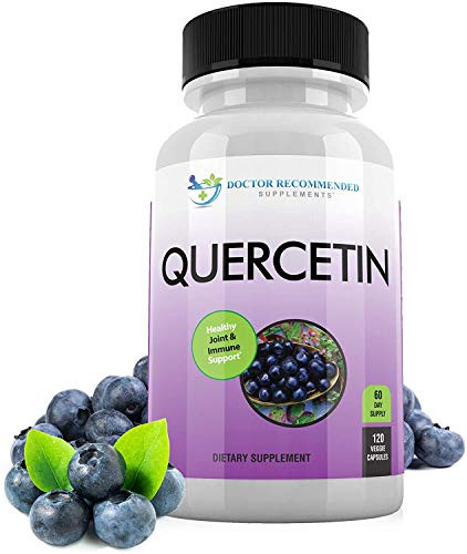 Quercetin 1000mg Per Serving - 120 Veggie Capsules- Full 60 Day Supply - Vitamin Supplement to Support Cardiovascular Health- Immune Response and Anti-inflammatory- -Vegan | Non-GMO-