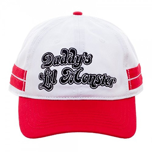 DC Comics Suicide Squad Daddy's Lil Monster Adjustable Velcro Cap White/Red/Blue