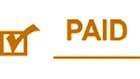 PAID With Check Self-Inking Stamp -Orange