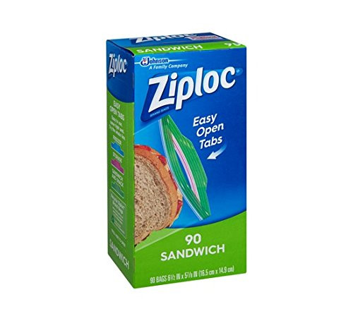 Glade Ziploc Sandwich Bag Value Pack- 90 Count -Pack of 3-