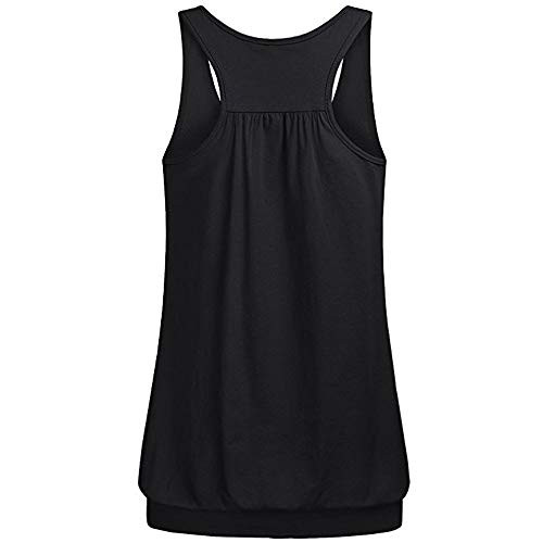 Tank Tops for Women Summer Casual Tees Round Neck Sleeveless T-Shirts Loose Racerback Workout Tank Blouse Black Tank Tops for Women Summer Casual Tees Round Neck Sleeveless T-Shirts Loose Racerback Workout Tank Blouse Black