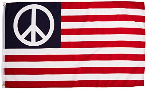 Quality Standard Flags Peace USA Standard Polyester Flag, 3 by 5'