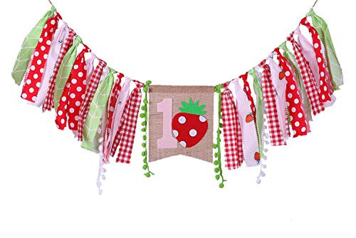 WAOUH HighChair Banner for 1st Birthday - First Birthday Decorations for Photo Booth Props, Birthday Souvenir and Gifts for Kids, Best Party Supplies (Strawberry Birthday Banner) WAOUH HighChair Banner for 1st Birthday - First Birthday Decorations for Photo Booth Props, Birthday Souvenir and Gifts for Kids, Best Party Supplies (Strawberry Birthday Banner)