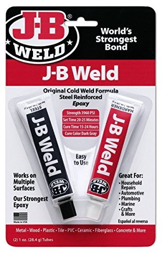 J-B Weld 8265-S (1oz Tubes) Epoxy Adhesive Cold Welding Compound, Non-Toxic
